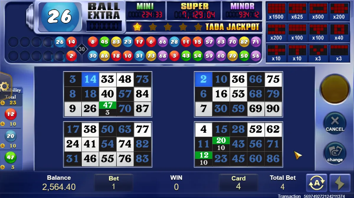 Jackpot Bingo Game