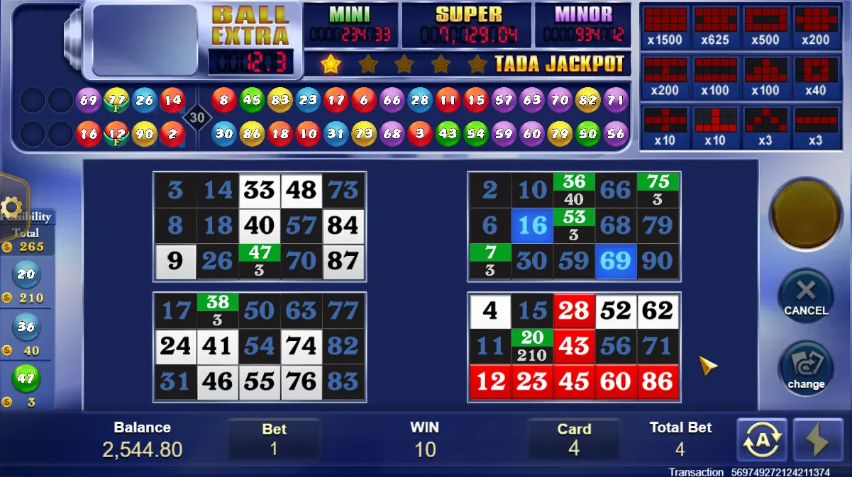 Jackpot Bingo demo